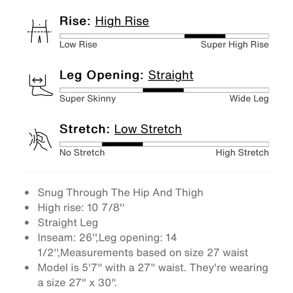 NWT Levi's Premium Wedgie Straight Jeans in Black - Size: 27 x 28 - Picture 14 of 14